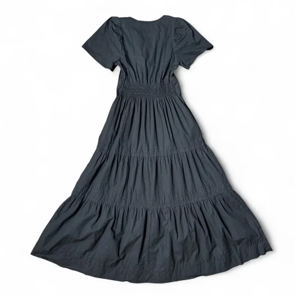 ANTHROPOLOGIE BLACK SOMERSET SHORT SLEEVE MAXI DRESS - Picture 11 of 13